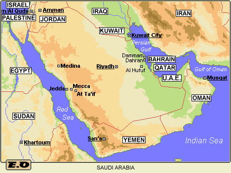 Map Of Qatar And Surrounding Countries. See it on the map below to get